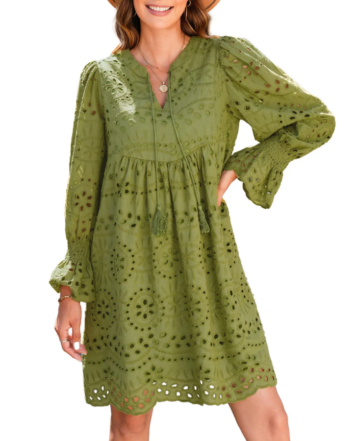 AIRAME - EYELET LACE DRESS