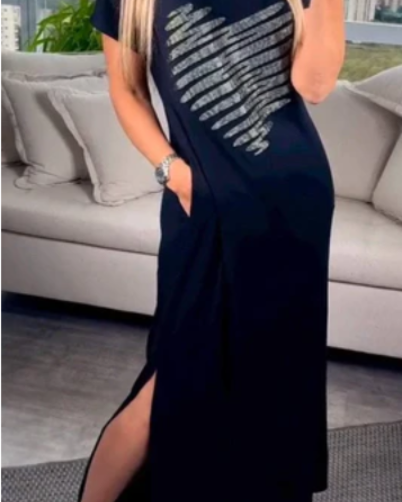 ENILA - Casual Dress With Silver Heart