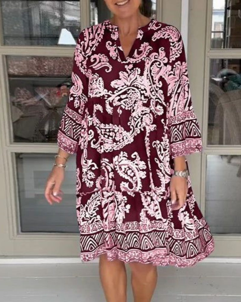 SIERADE - BOHO PRINTED DRESS