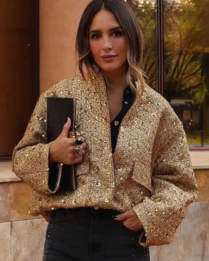 EVELYN - Sequinned bomber jacket