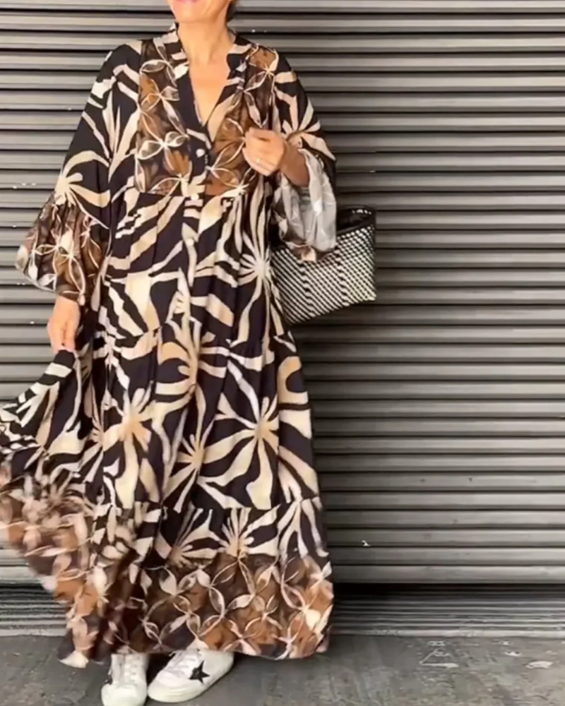 VALIRIA - FLOWY PRINTED DRESS