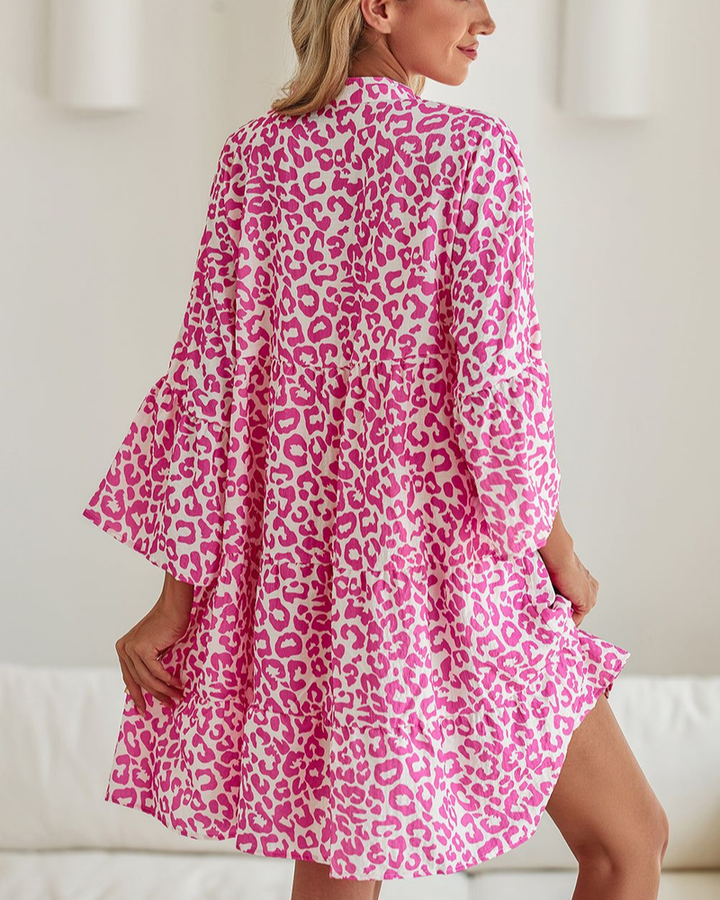 NIARELA - PINK LEOPARD DRESS