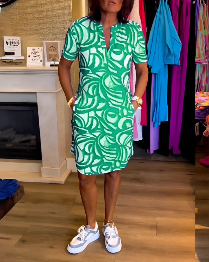 NEREA - ELEGANT PRINTED DRESS