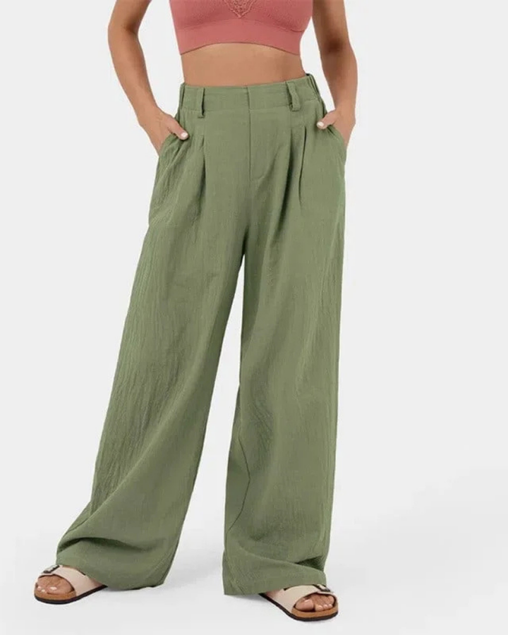 MOISO High Waisted Wide Leg Casual Pants