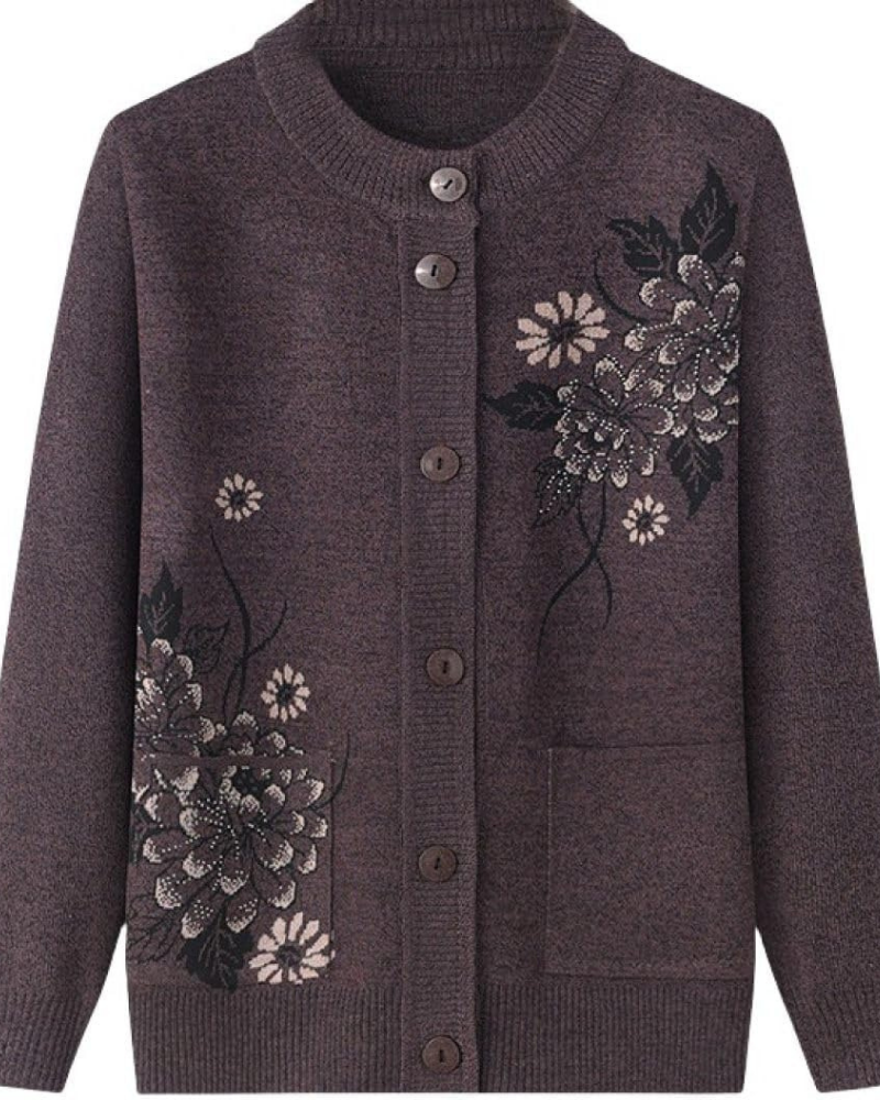 HOIE - Floral Charm Knit Cardigan