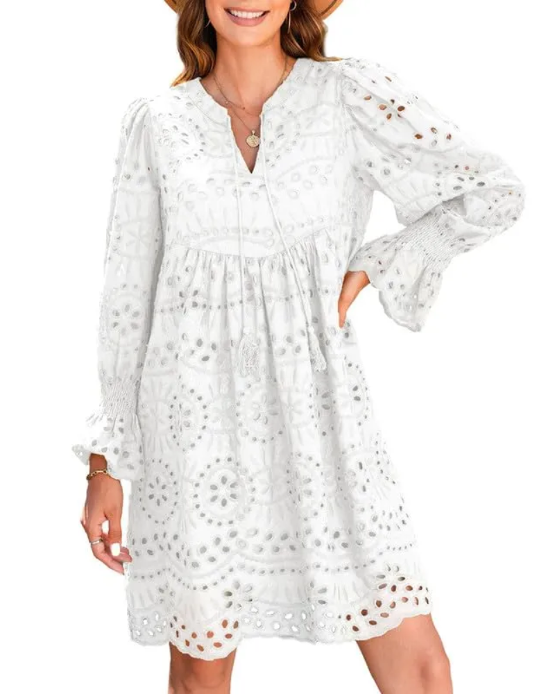 AIRAME - EYELET LACE DRESS