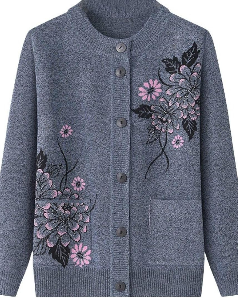 HOIE - Floral Charm Knit Cardigan