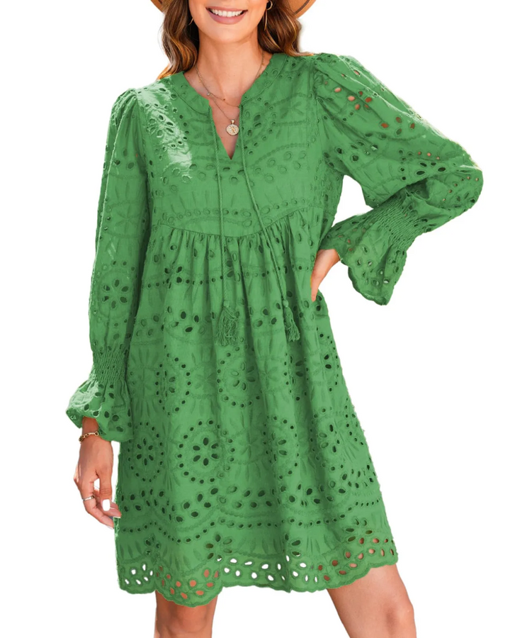 AIRAME - EYELET LACE DRESS
