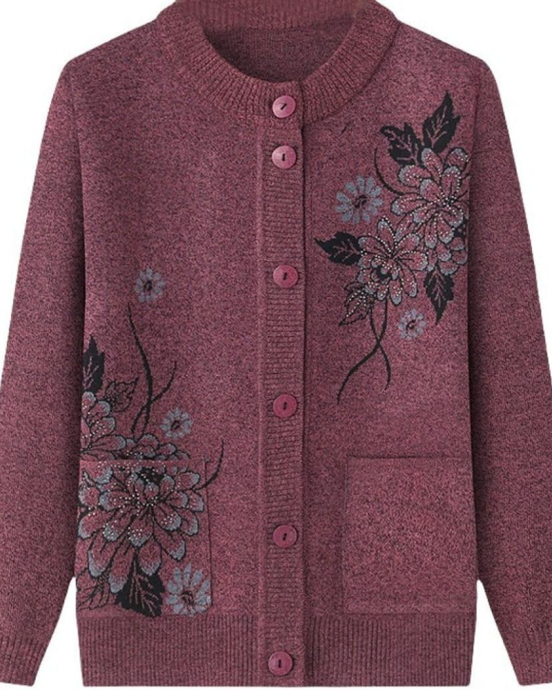 HOIE - Floral Charm Knit Cardigan