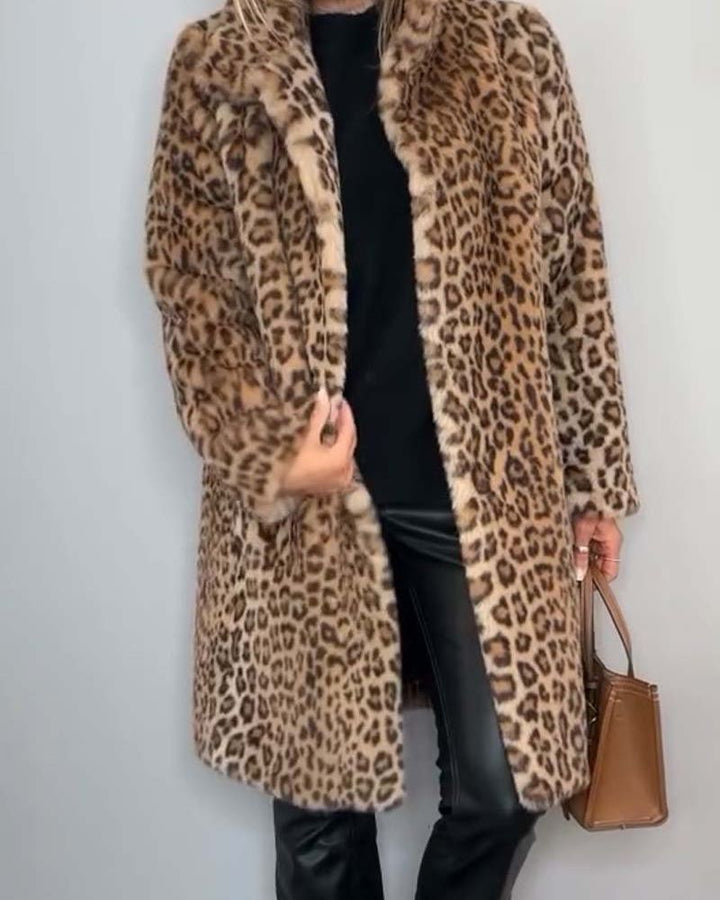 LEIA -Leopard Long Soft Jacket