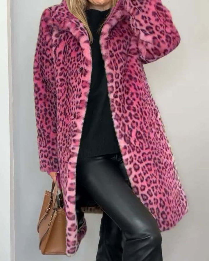 LEIA -Leopard Long Soft Jacket