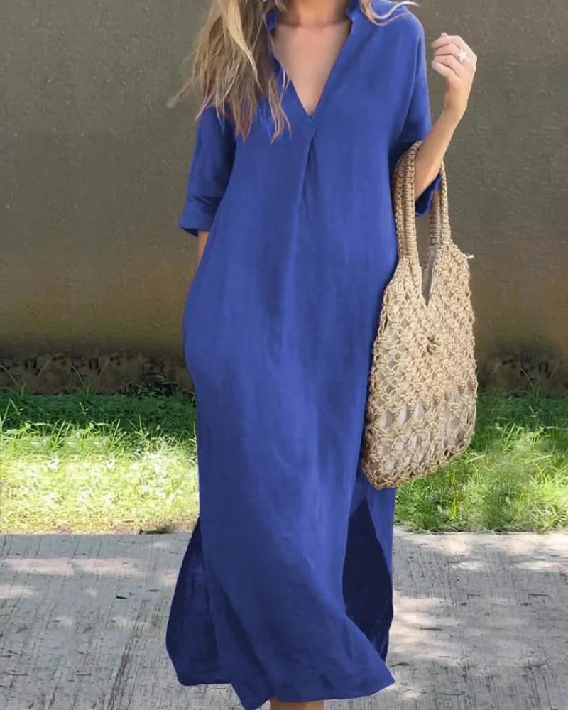 SIMBA - LINEN POCKET DRESS