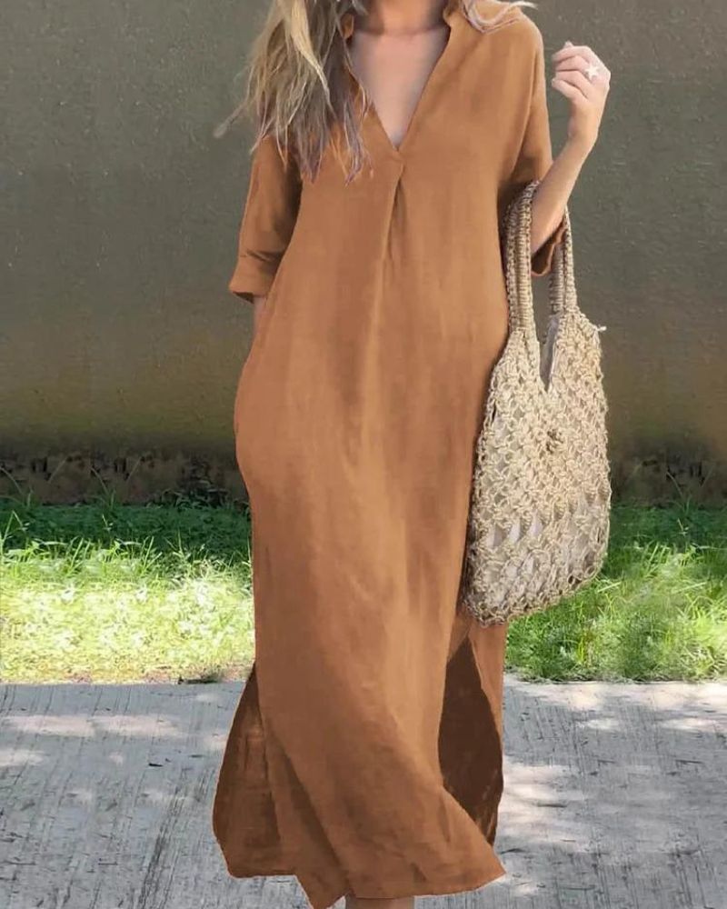 SIMBA - LINEN POCKET DRESS