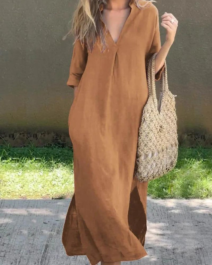 SIMBA - LINEN POCKET DRESS
