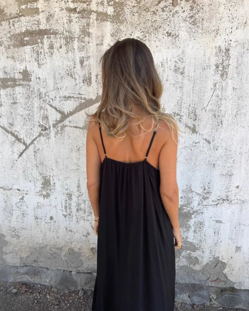 VANARA - ELEGANT LACE TRIM DRESS
