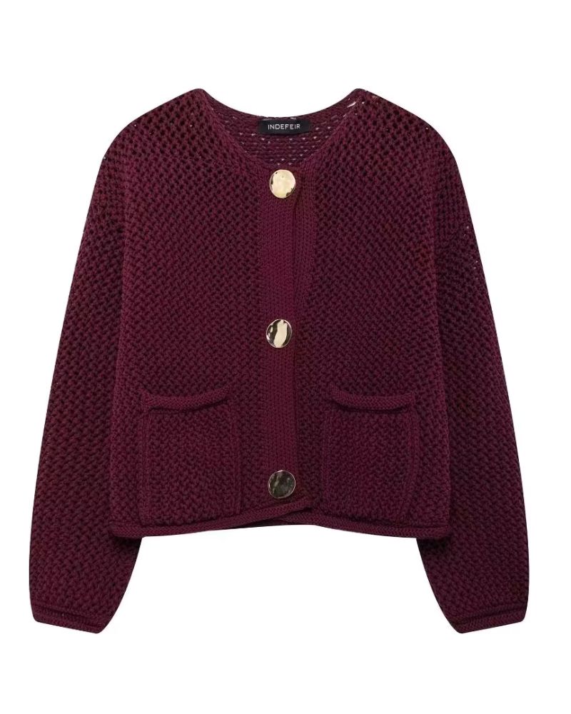 SIRA - BURGUNDY CARDIGAN