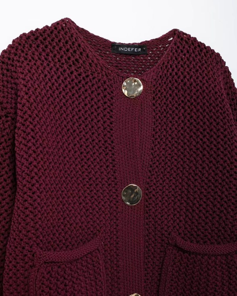 SIRA - BURGUNDY CARDIGAN