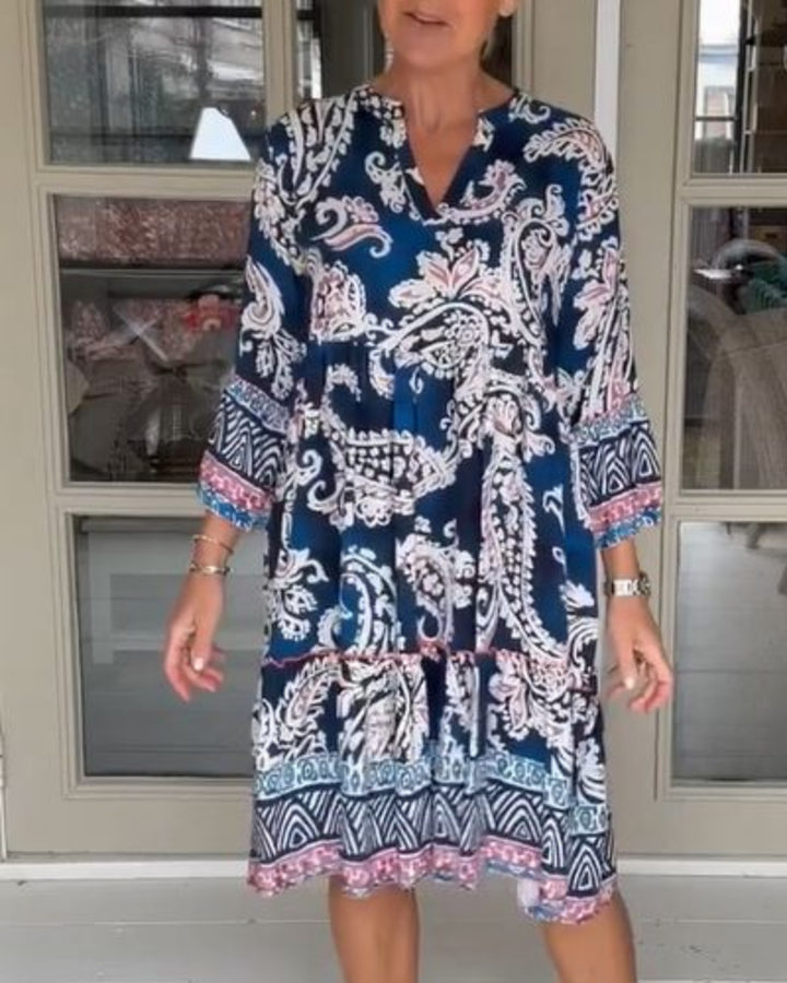 SIERADE - BOHO PRINTED DRESS