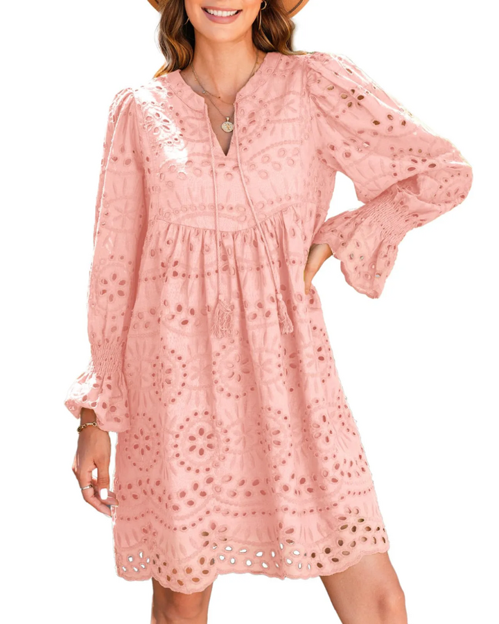 AIRAME - EYELET LACE DRESS