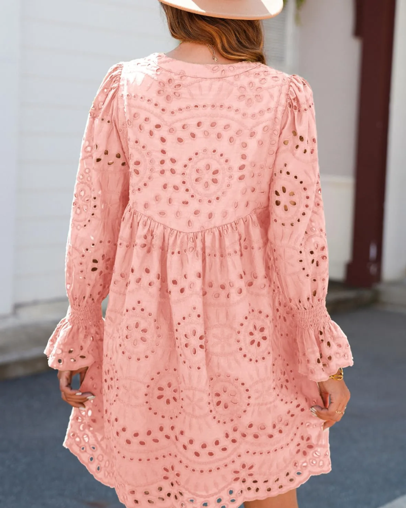 AIRAME - EYELET LACE DRESS