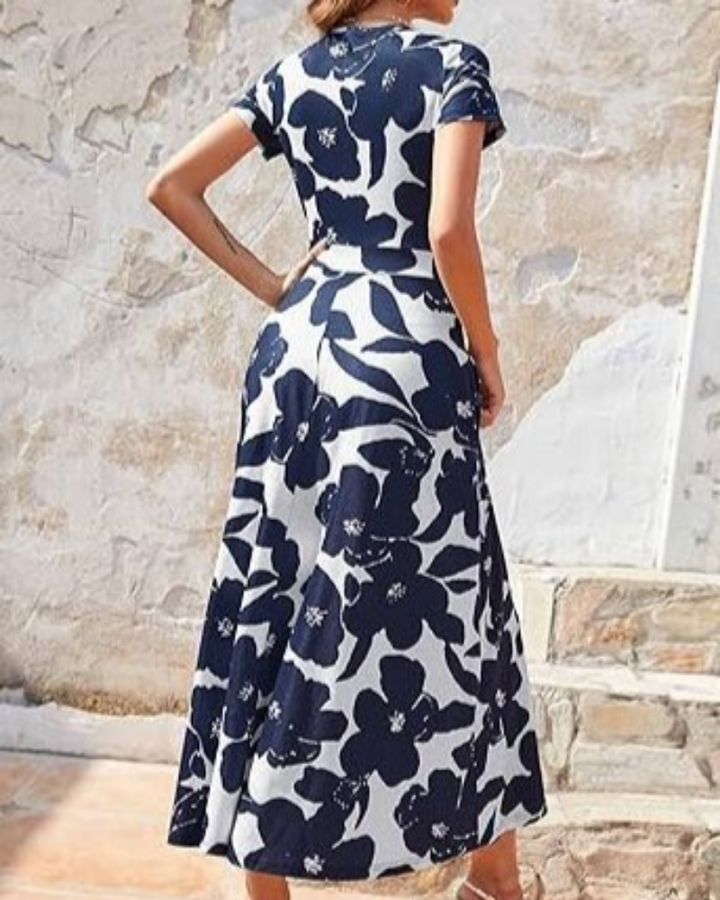 HAILEA - Printed Maxi Dress With Pockets