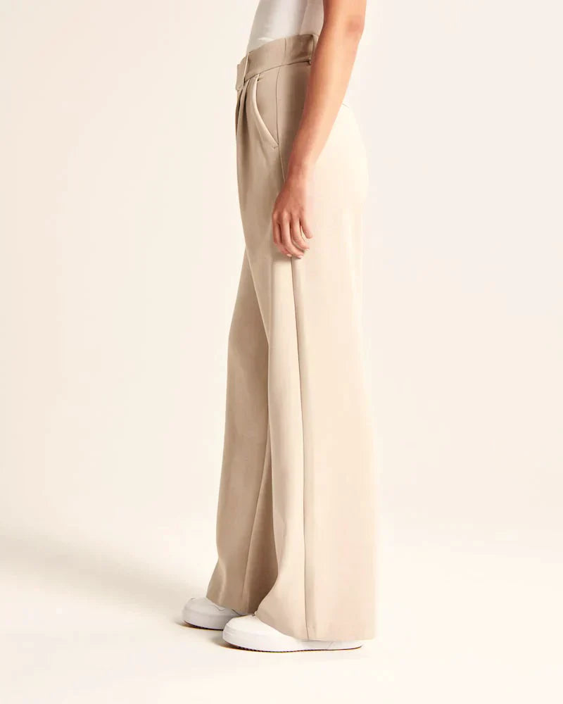 Tailored Wide-Leg Pants